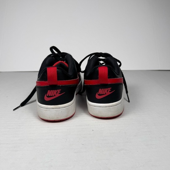 Nike Court Borough Low 2 Black and Red  Size 6.5 Youth or Women Size 8 - Picture 4 of 9